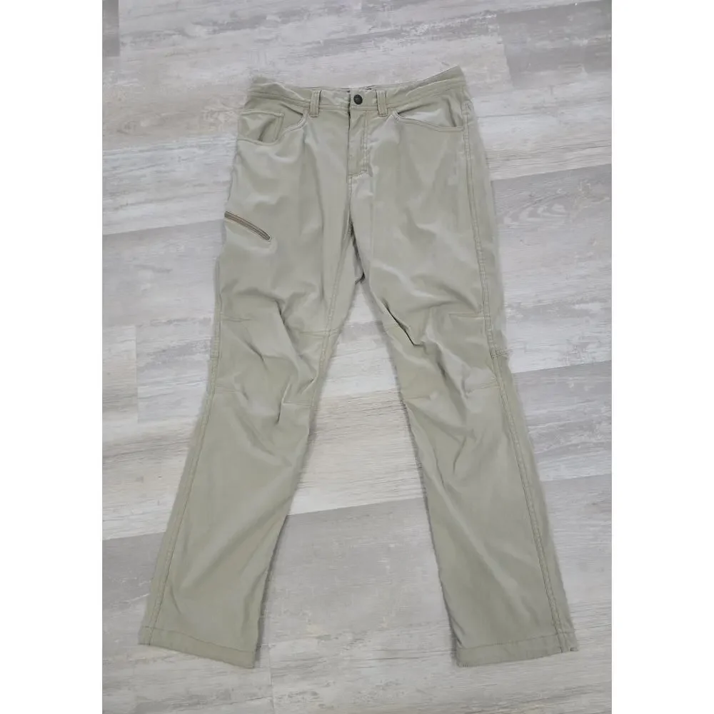 Royal Robbins Active Traveler Stretch Pants Men's 32x30 Khaki Tan Hiking Outdoor